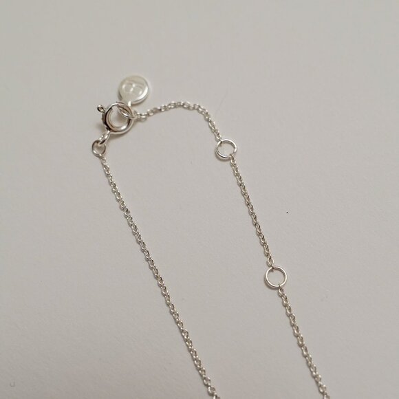 Gorjana Dainty Silver Tone Rhinestone Necklace - Picture 3 of 5